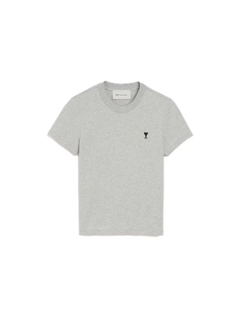 T-shirt aderente jersey di cotone Ami de Coeur Ami Paris | FTS347.7240951 HEATHER ASH GREY